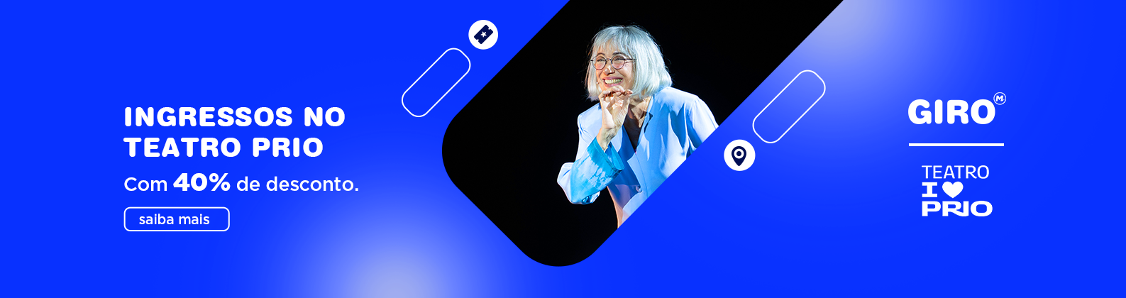 Ingressos no teatro prio com 40% de desconto