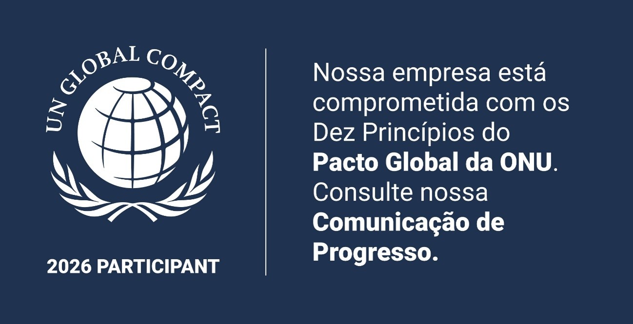 Nossa empresa está comprometida com os Dez Princípios do Pacto Global da ONU. Consulte nossa Comunicação de Progresso.